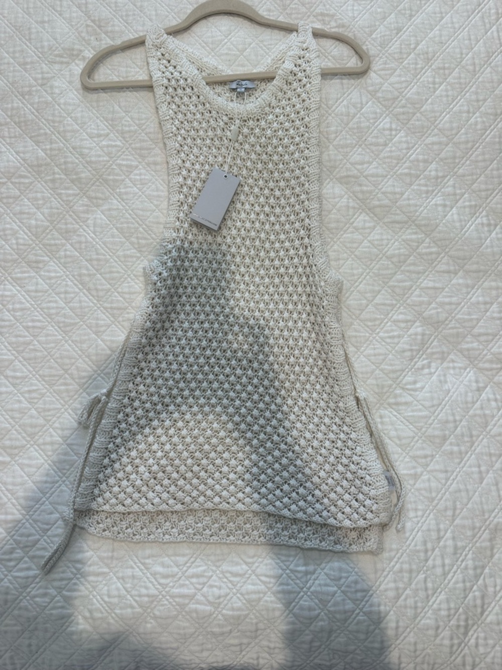 Rails Cream Crochet Tank Top